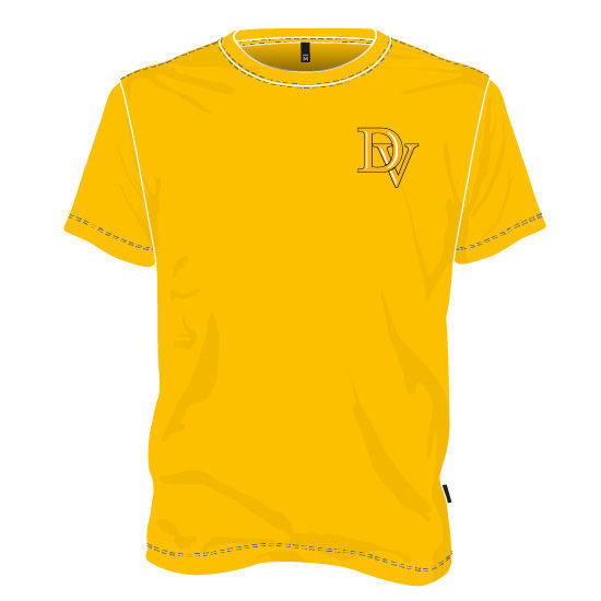 Image sur T-shirt col rond - Education physique (Jaune)