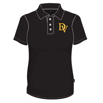 Image de Polo avec boutons (Noir) - DISCONTINUÉ