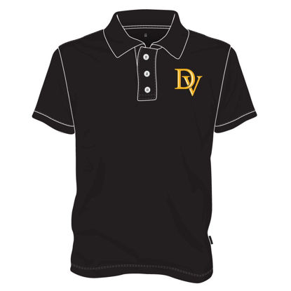Image de Polo avec boutons (Noir)